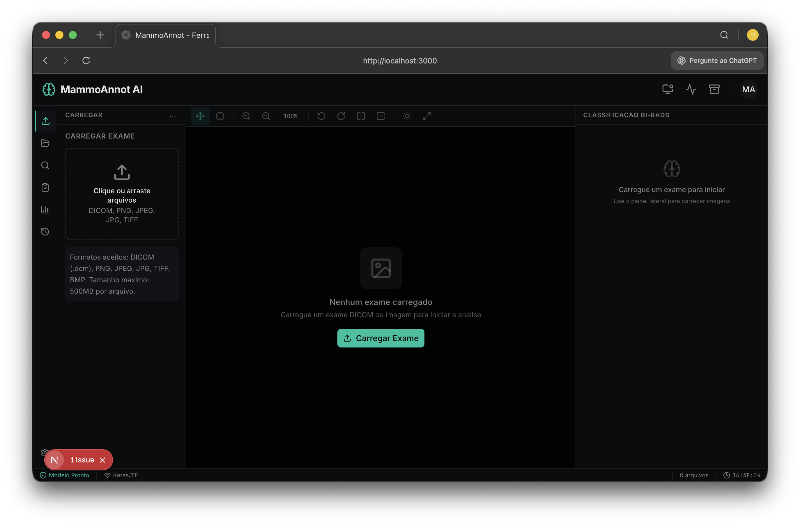Visualizacao de achados radiologicos com suporte de IA